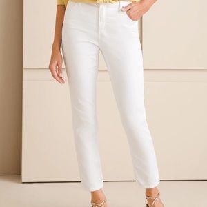 So Slimming by Chico’s White Zip Detail Ankle Jeans Sz 1.5 (M/10)